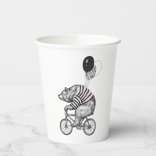 Gobelets En Papier Bicyclette à ballon (Gauche)