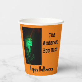 Gobelets En Papier Biker Billy Halloween Skeleton Citrouille Orange
