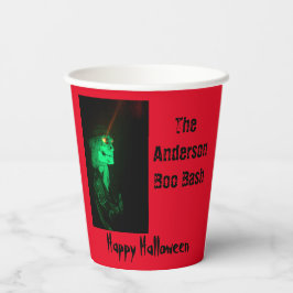 Gobelets En Papier Biker Billy Halloween Squelette sang rouge