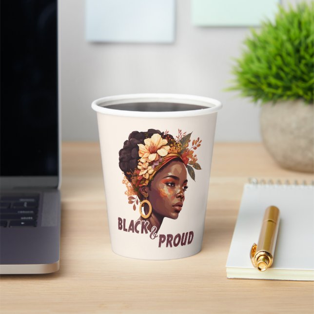 Gobelets En Papier Black and proud (Insitu)