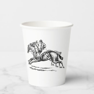 Gobelets En Papier BLACK n WHITE DERBY PARTY PAPER CUP