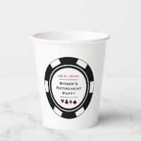 Black White Poker Chip Casino Theme Retraite