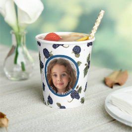 Gobelets En Papier Blackberry Custom photo et nom Papier