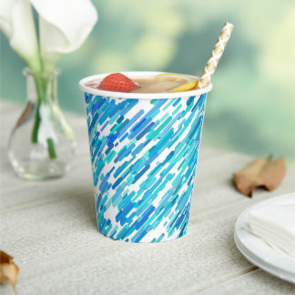 Gobelets En Papier Bleu bleu cool Turquoise Marine
