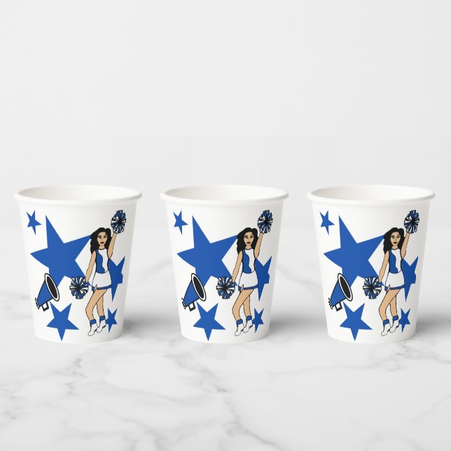 Gobelets En Papier Bleu de la fille bravo #2 (Multi)