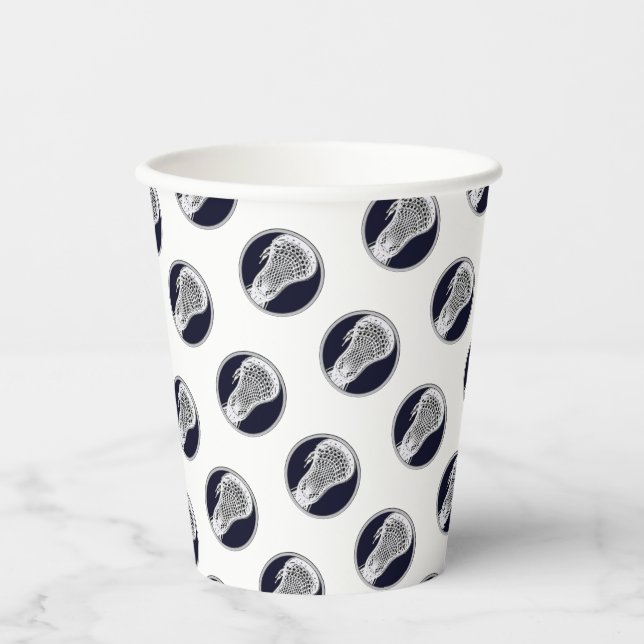 Gobelets En Papier Bleu de Lacrosse (Recto)
