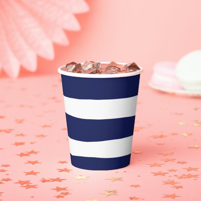 Gobelets En Papier Bleu et blanc (Insitu)