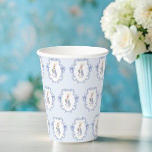 Gobelets En Papier Bleu mou lapin garçon Baby shower tasses en papier
