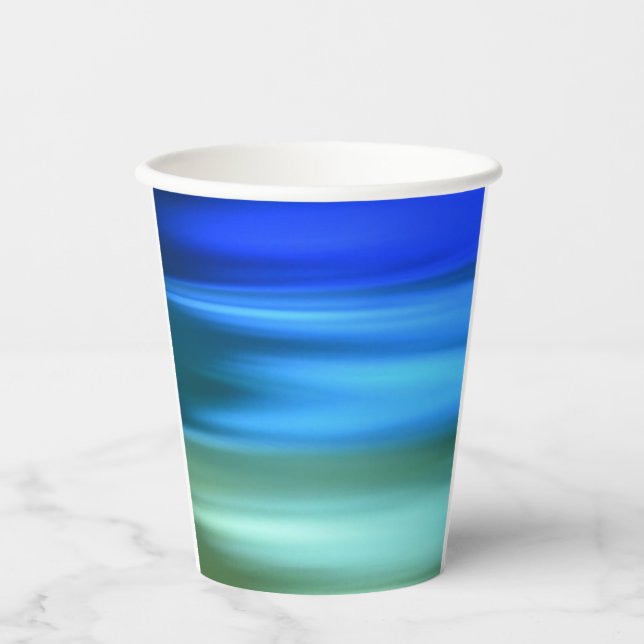 Gobelets En Papier Bleus brossé tasse de papier (Recto)