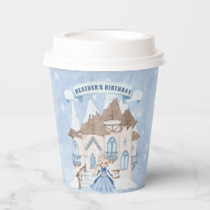 Gobelets En Papier Blonde hiver neige Princesse Anniversaire