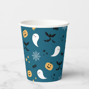 Gobelets En Papier Blue Little Boo Halloween Ghost