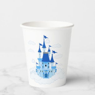 Gobelets En Papier Blue Princess Castle Personnalisée Fille
