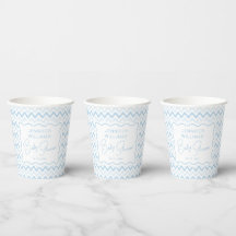 Blue Wavy Retro Sweet Baby Boy Douche