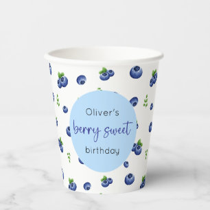 Gobelets En Papier Blueberry Birthday Berry Sweet
