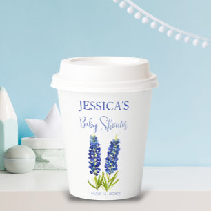 Gobelets En Papier Bluebonnets Fleurs Texas Baby shower Girl