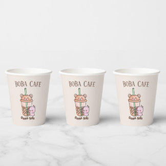 Gobelets En Papier Boba Tea, Buble lait thé