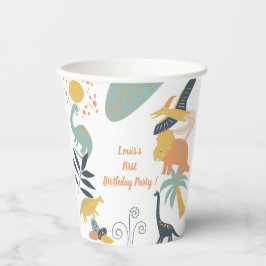 Gobelets En Papier Boho Dinosaur Baby Party