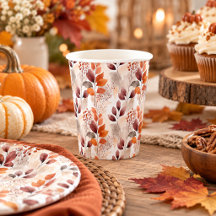 Boho Terracotta Burgundy Leaves