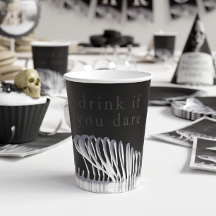 Gobelets En Papier Boire Éffrayant Halloween si vous osez tasses de p