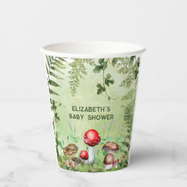 Gobelets En Papier Bois rustique Verdure Champignons Champignons Ferm