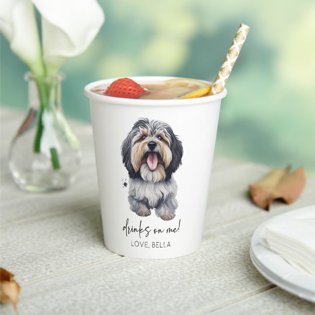 Gobelets En Papier Bois Sur Moi ! Mariage de chiens Havanais (Insitu)