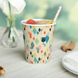 Gobelets En Papier Boissons Modernes Du Milieu Du Siècle