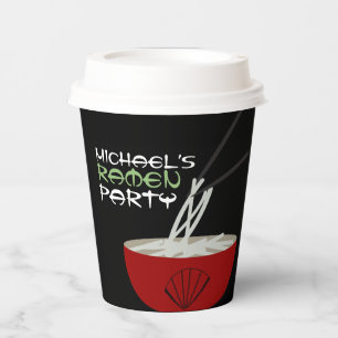 Gobelets En Papier Bol de nouilles Ramen Fête asiatique