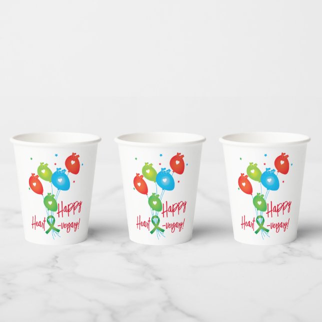 Gobelets En Papier Bon Coeur versaire (Multi)