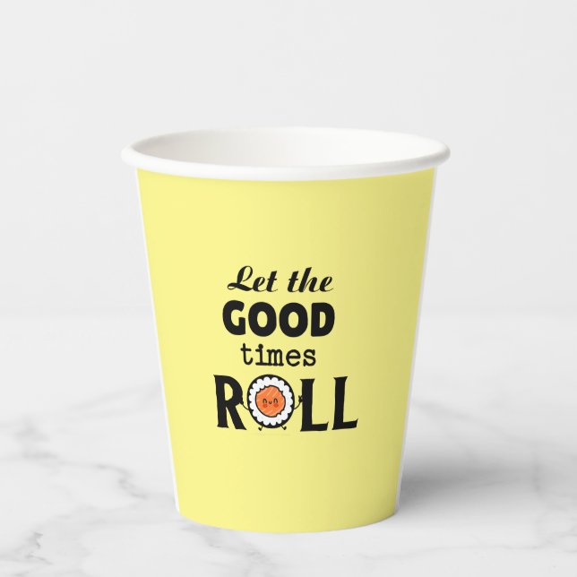 Gobelets En Papier Bon temps rouler kawaii sushi (Recto)
