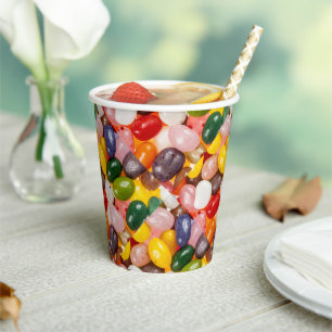 Gobelets En Papier Bonbons de Pâques colorés et sucrés Jelly Beans