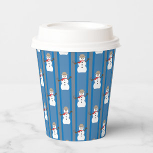 Gobelets En Papier Bonhomme de neige détective drôle et chic