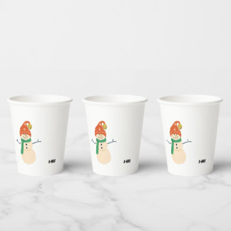 Gobelets En Papier bonhomme de neige par premora