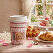 Bonjour Café Parisien Bébé Rose Baby Shower
