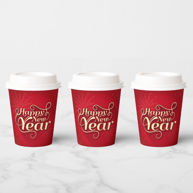 Gobelets En Papier Bonne année (Multi)
