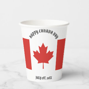 Gobelets En Papier Bonne fête du Canada 1er juillet