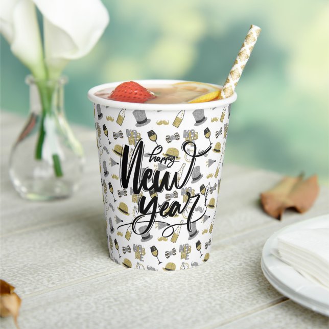 Gobelets En Papier Bonne fête du Nouvel An (Insitu)