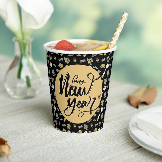 Gobelets En Papier Bonne fête du Nouvel An (Insitu)