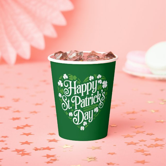 Gobelets En Papier Bonne Saint Patrick's Day (Insitu)