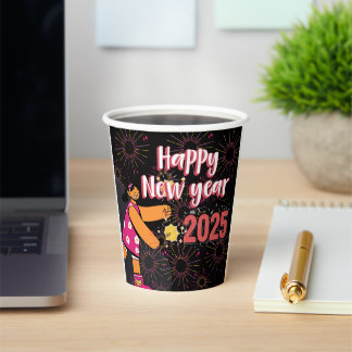 Gobelets En Papier Bonne tasse de papier de nouvelle année 2025
