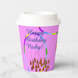 Gobelets En Papier Bonne tasse de papier pour anniversaire