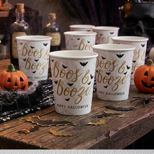 Gobelets En Papier Boos & Booze Halloween Party