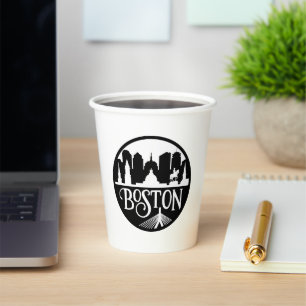 Gobelets En Papier Boston Skyline