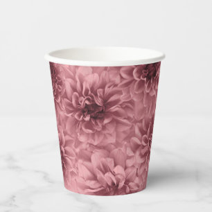 Gobelets En Papier Bouquet de dahlias mauves clairs