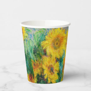 Gobelets En Papier Bouquet de tournesols Claude Monet