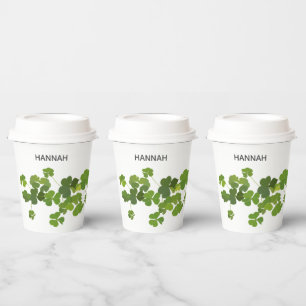 Gobelets En Papier bouquet shamrock, jour de st patrick   