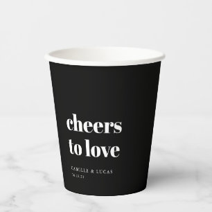 Gobelets En Papier Bravo à aimer Mariage personnalisé Faveurs Papier