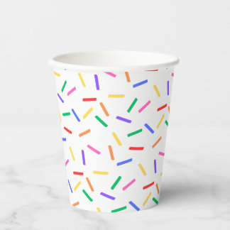 Gobelets En Papier Bright Rainbow Sprinkts Papier Coupes de Partie