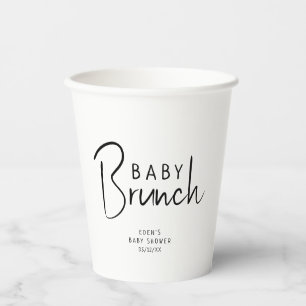 Gobelets En Papier Brunch pour bébé Neutre Moderne Simple