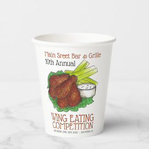 Gobelets En Papier Buffalo Hot Chicken Wings Wing Concours de manger