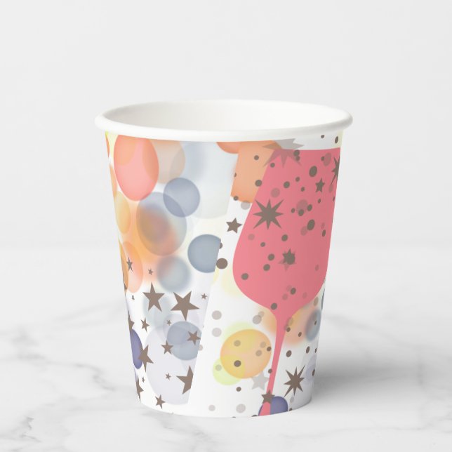 Gobelets En Papier Bulles de champagne (Recto)
